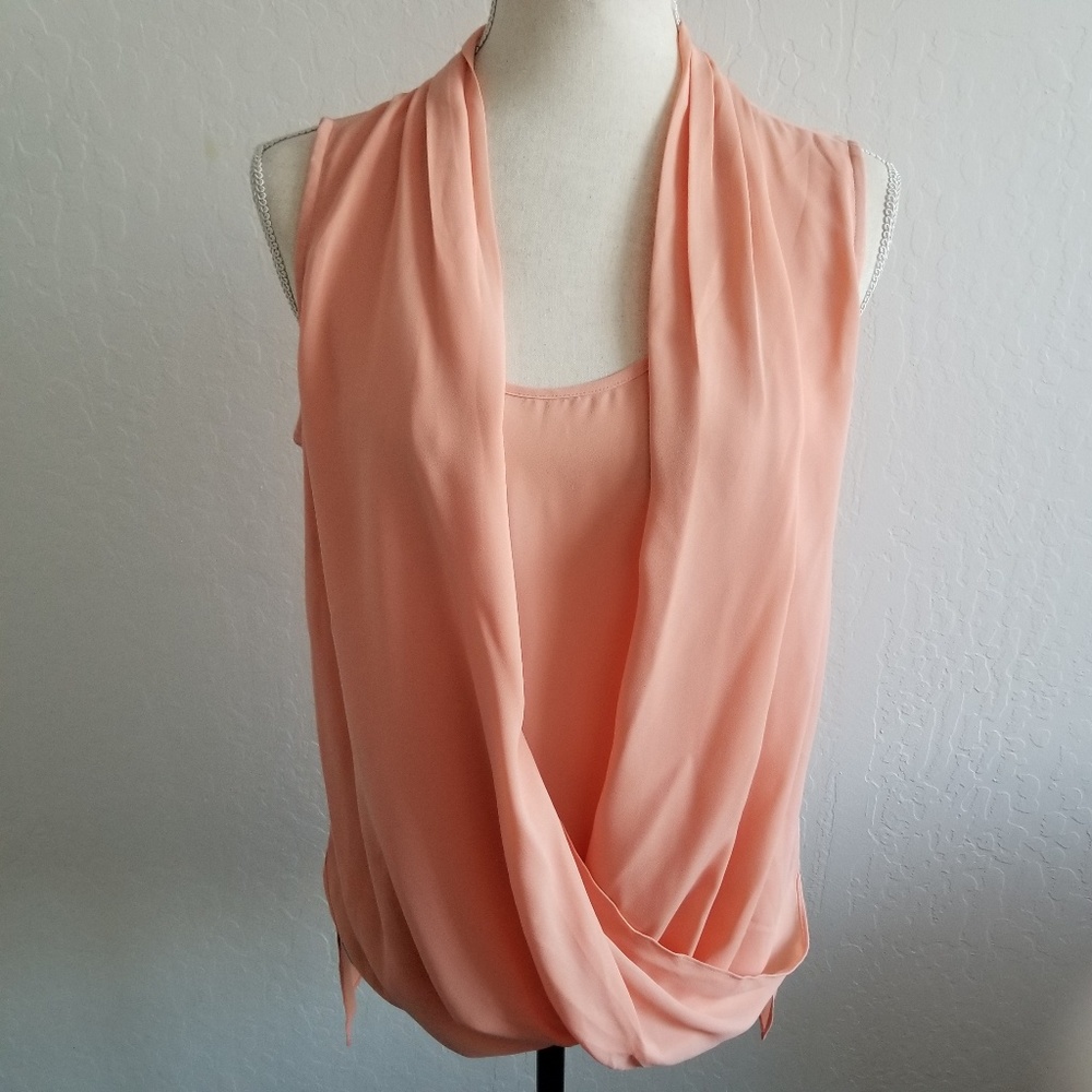 Vince Camuto wrap front shirttail blouse